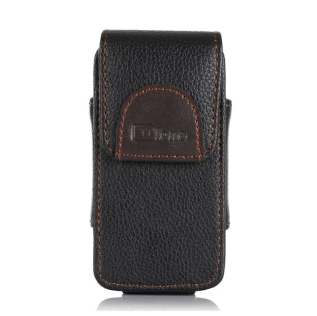 TTfone Premium Brown Faux Leather Holster Case (TTCL1) for TT100, TT200, TT300, TT750, TT850 Big Button Mobile - High Quality