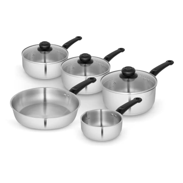 Swan Townhouse 5 Piece Pan Set Stainless Steel Silver WKMD1 Unisex