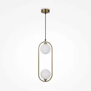 Maytoni Maytoni Ring Modern 2 Light Globe Pendant Ceiling Light Brass G9