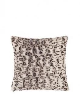 Cascade Home Leopard Luxury Textured Cushion - Grey