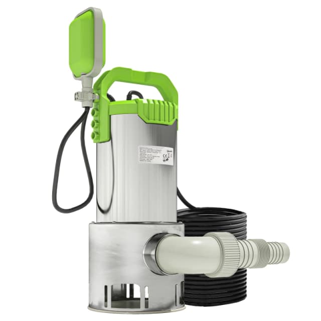 Outsunny 1100W Water Pump with Float Switch, 18500L/H Electric Sump Pump, Green 84H-416V70GN