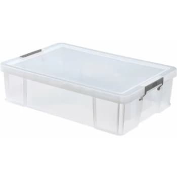 Allstore 37LTR 680X440X170MM Storage Box with Lid - Whitefurze