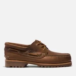 Timberland Mens Authentics 3 Eye Classic Boat Shoes - Mid Brown - UK 10