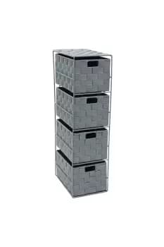 Vichy 4 Drawer Narrow Nylon Storage Tower