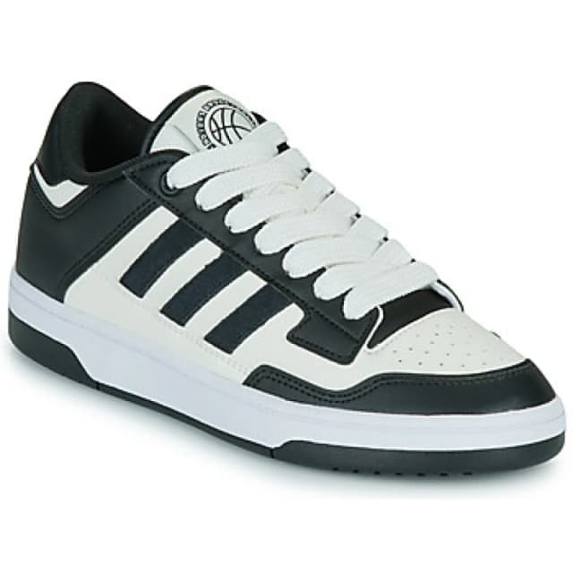 Adidas SPORTSWEAR Kids Rapid Court Low Trainers in Leather Black/White Women 36 (3.5);37.3 (4);38 (5);39.3 (5.5 to 6);40 (6.5);41.3 (7);42 (8)