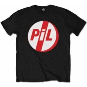 Pil Logo Mens Black T Shirt: Small