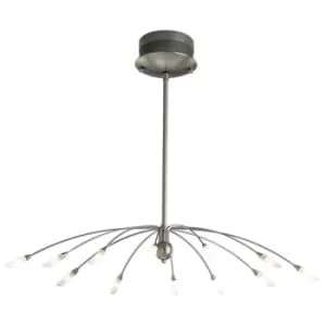 Umbrella Multi Arm Pendant Ceiling Light Satin Nickel