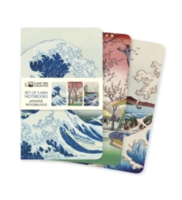 Japanese Woodblocks Set of 3 Mini Notebooks Notebook / blank book