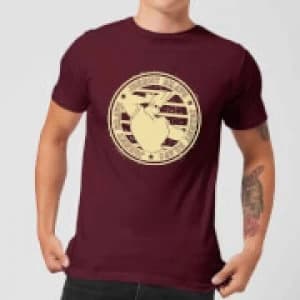 Johnny Bravo Sports Badge Mens T-Shirt - Burgundy - L