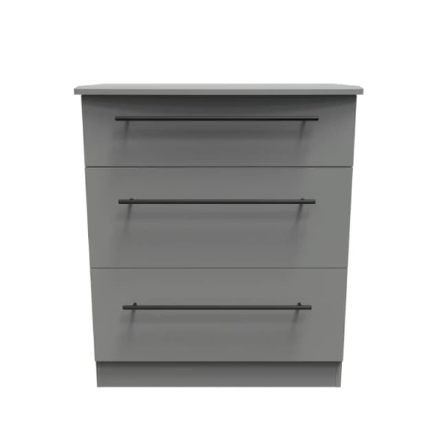 Howard 3 Drawer Deep Chest In Dusk Grey (Ready Assembled)