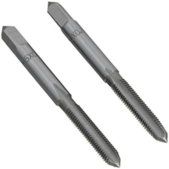 Loops 2 PACK - M5 x 0.8mm Taper & Plug Tap Set - Premium Steel - Socket Threading Bit Metallics