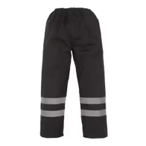 Yoko Mens Hi-Vis Waterproof Contractor Over Trousers (3XL) (Black)