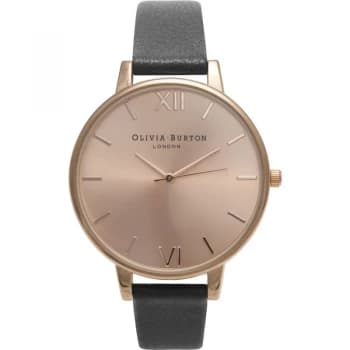 Sunray Rose Gold & Black Watch