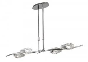 Telescopic 4 Light G9 Bar, Polished Chrome