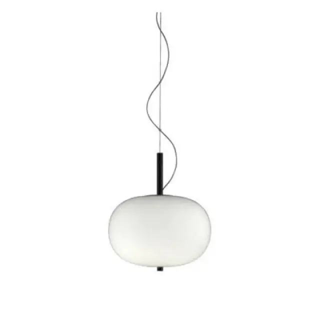 LEDS-C4 Grok Ilargi - LED Globe Ceiling Pendant Dark Ash Matt White Phase Cut Dimming 32cm 1315lm 2700K 8435526846276