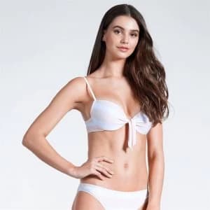 SoulCal Tie Bikini Top Ladies - Blush Stripe