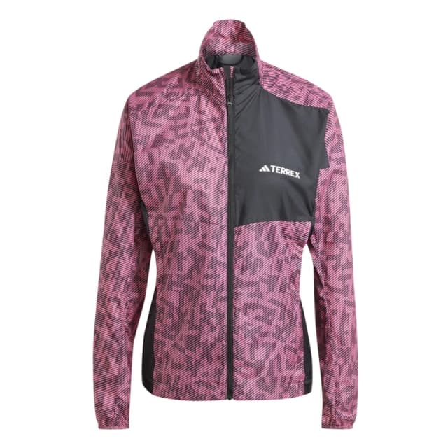 adidas Terrex Trail Running Wind Jacket Womens - Pink Pink L
