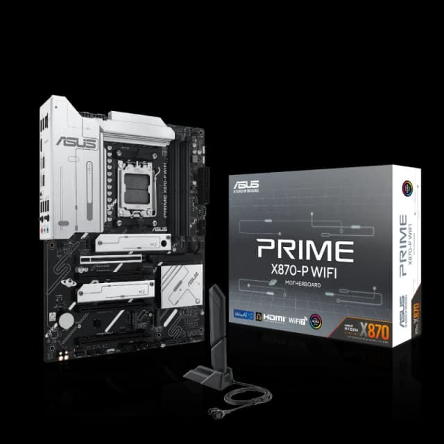 Asus PRIME X870-P WIFI AMD Ryzen DDR5 Motherboard - Socket AM5 - 90MB1IS0-M0EAY0