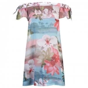 Ted Baker Ted Womens Mint Chocolate Chip Bardot Dress - pl-pink