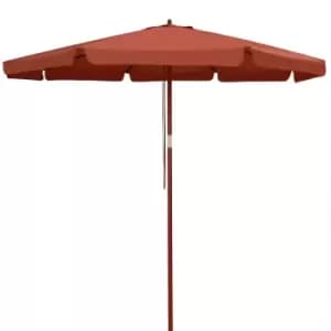 Parasol Terracotta Wood 3.3m UV-Protection 50+
