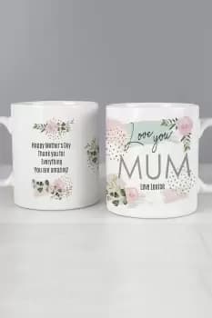 Personalised Abstract Rose Mug - Ceramic