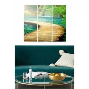 MDF54689470 Multicolor Decorative MDF Painting (3 Pieces)