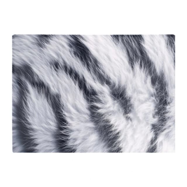 Warren Reed Designer White Tiger Fur Print Chopping Board