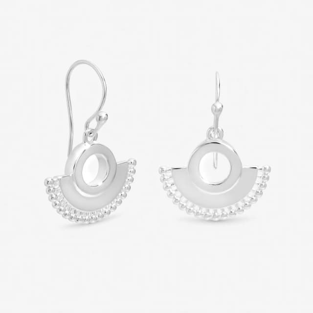 Inicio Sterling Silver Plated Beaded Fishhook Earrings Drop Earrings One Size Silver 73781711000