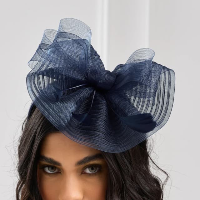 Jon Richard Navy Hat Fascinator Fascinators One Size Blue 87929018000