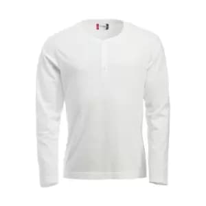 Clique Mens Orlando Long-Sleeved T-Shirt (XL) (Stone White)