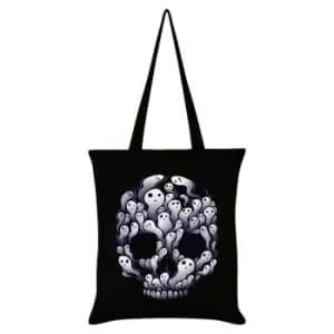 Grindstore Skull Tote Bag (One Size) (Black/White)