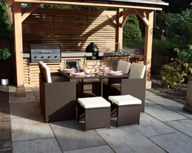 Royalcraft Cannes 8 Seater Cube set Brown