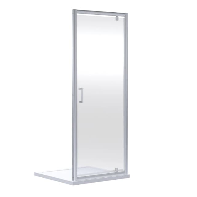 nuie Rene 1900 x 760mm Pivot Shower Door - Chrome, Silver SMPD76-E6