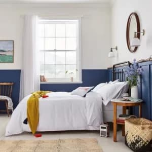 Joules Brightside Striped 100% Cotton Duvet Cover White, Blue and Yellow
