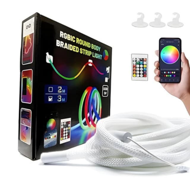 Ener-J 5 Meters Rgbic Digital 16mm Big Rope Light Kit With Remote & App Control