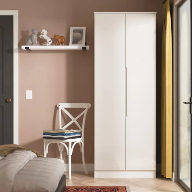 Ready Assembled 2 U Lucca 2 Door Wardrobe (Ready Assembled) in Taupe Unisex