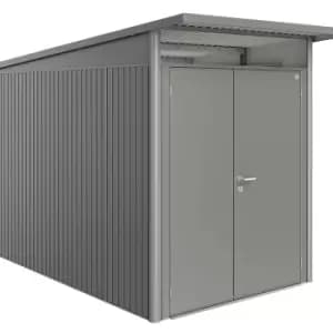 Biohort AvantGarde Metal Double Door Garden Shed 5ft9 x 12ft4 A4 - Metallic Quartz Grey