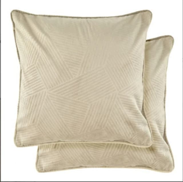New Edge Blinds Deco Collection Soft Velvet Geometric Cushion Cover in Natural Size: 43cm x 43cm Natural Unisex 43cm x 43 cm