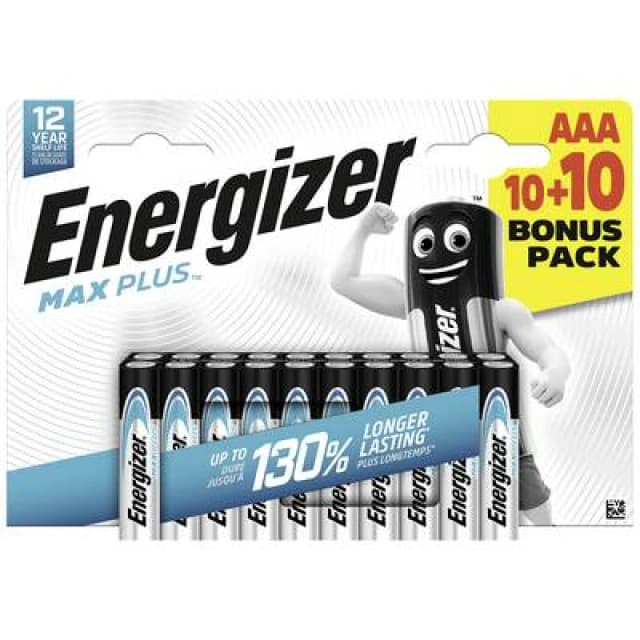 Energizer Energizer Max Plus AAA battery Alkali-manganese 1.5 V 20 pc(s) E304145700