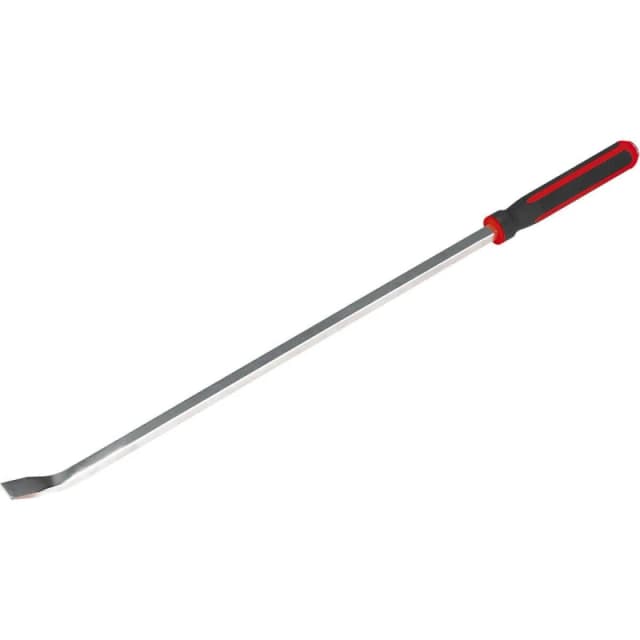Loops 900mm Heavy Duty 25° Pry Bar with Hammer Cap - Chromoly Steel Shaft - Soft Grip Metallics