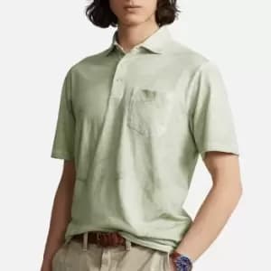 Polo Ralph Lauren Tie-Dyed Cotton and Linen-Blend Polo Shirt - L