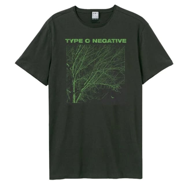Amplified Amplified Men Tree Type O Negative T-Shirt in Charcoal Size: Small Charcoal S Male 5063470046195