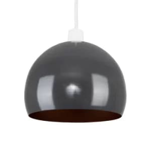 Mini Arco Pendant Shade in Grey and Copper