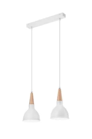 Francesca Bar Pendant Ceiling Light White, 2x E27