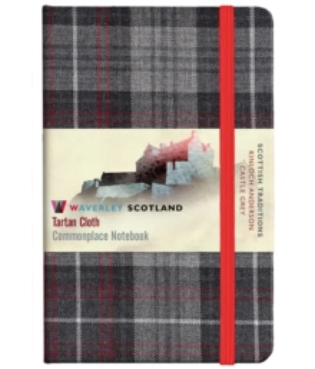 Waverley S.T. (M): Castle Grey Pocket Genuine Tartan Cloth Commonplace Notebook Hardback