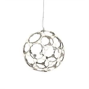 Integrated LED 1 Light Spherical Pendant Chrome, White