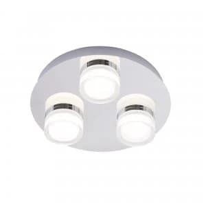 Spa Amalfi 3 Light Bathroom Ceiling Fitting Chrome