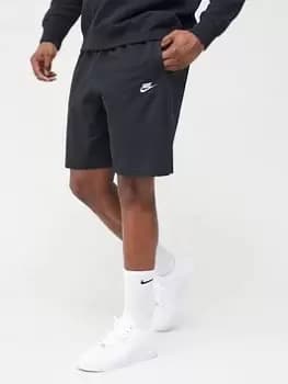 Nike Club Jersey Shorts - Black/White, Size L, Men
