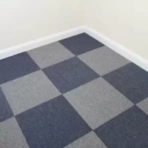 10m2 Storm Blue And Platinum Grey Carpet Tiles - Storm Blue # Platinum Grey