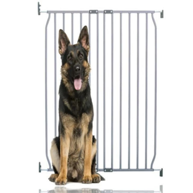 Bettacare Extra Tall Eco Screw Fit Pet Gate, Grey, 80Cm - 90Cm, Extra Tall Gate 100Cm In Height, Screw Fitted Dog Gate